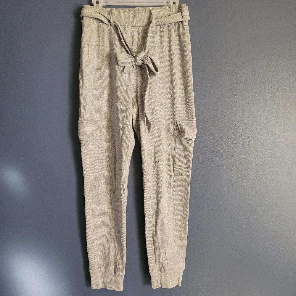 Day & Night Nordstrom Gray Belted Cargo Jogger Pants Sz Large